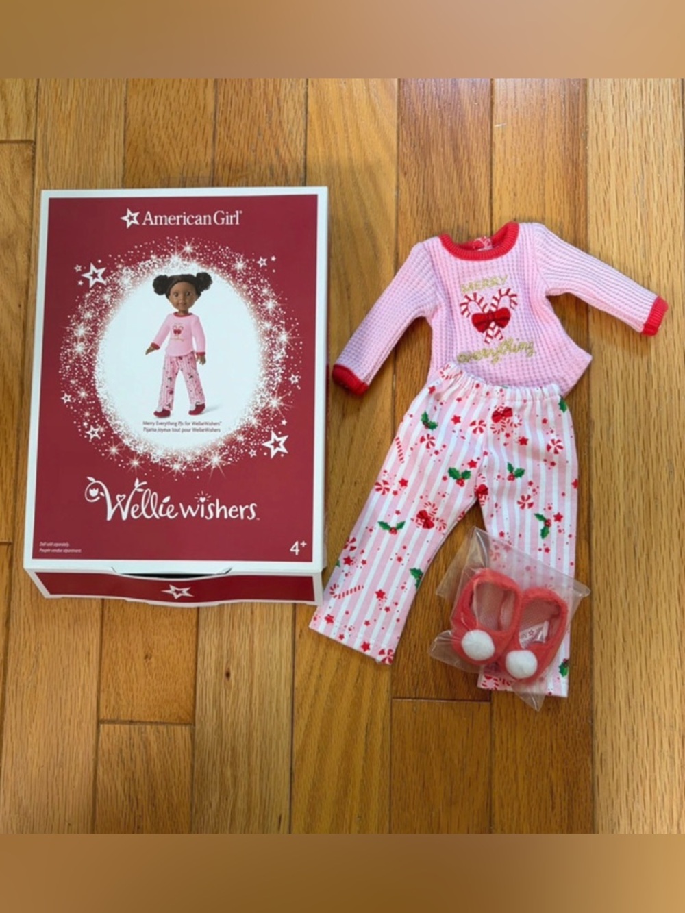 wellie wishers american girl doll merry everything pjs christmas doll